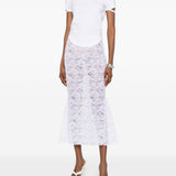 Gonna midi in pizzo in bianco Oséree - donna 