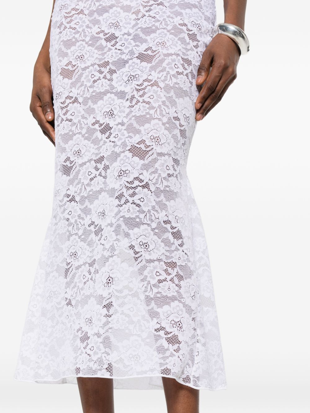 Gonna midi in pizzo in bianco Oséree - donna 