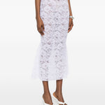 Gonna midi in pizzo in bianco Oséree - donna 