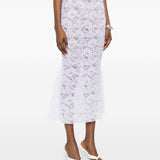 Gonna midi in pizzo in bianco Oséree - donna 