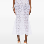 Gonna midi in pizzo in bianco Oséree - donna 