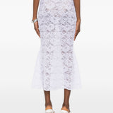 Gonna midi in pizzo in bianco Oséree - donna 