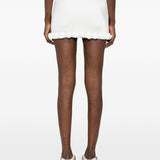 Minigonna con applicazioni floreali in bianco Oséree - donna 