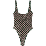 Costume da bagno con paillettes in verde e rosa Oséree - donna 