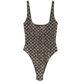 Costume da bagno con paillettes in verde e rosa Oséree - donna 