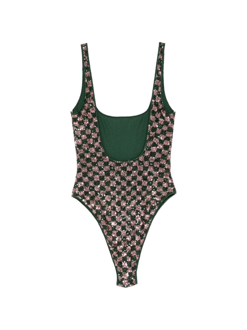 Costume da bagno con paillettes in verde e rosa Oséree - donna 