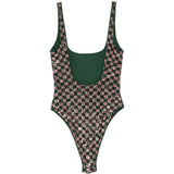 Costume da bagno con paillettes in verde e rosa Oséree - donna 