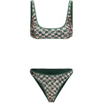 Bikini con paillettes in verde e rosa Oséree - donna 