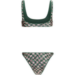 Bikini con paillettes in verde e rosa Oséree - donna 