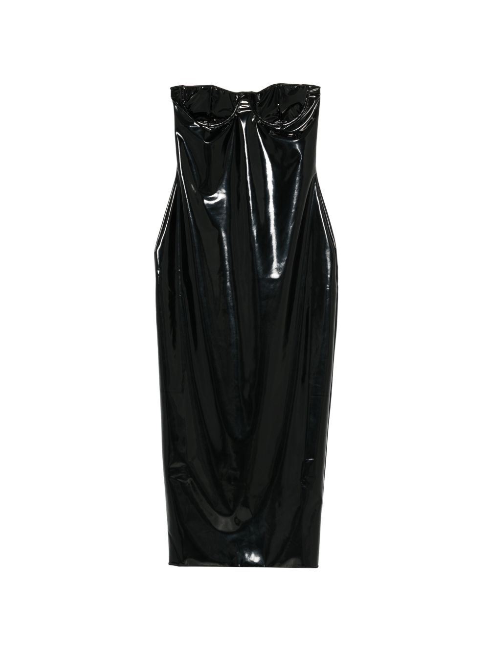 Abito midi in lattice in nero Oséree - donna 