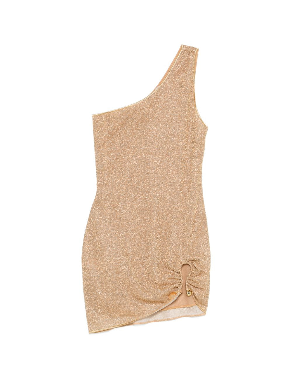 Abito corto asimmetrico in oro Oséree - donna 