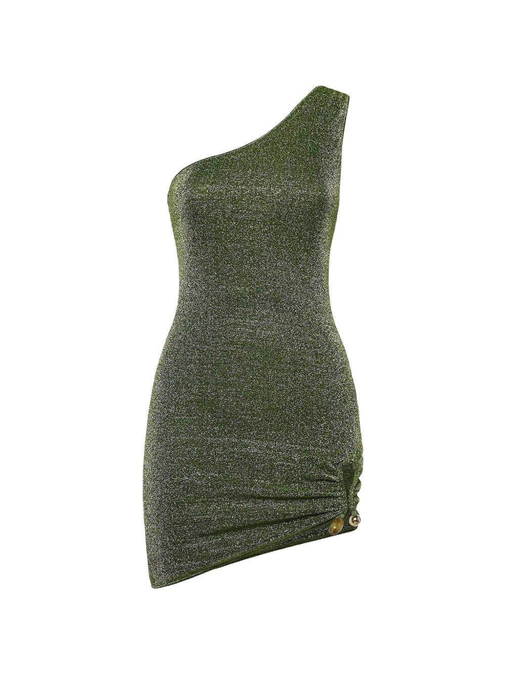 Abito corto asimmetrico in verde Oséree - donna 