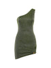 Oséree women's asymmetric short dress in green