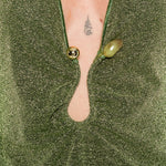 Abito corto con decorazione in verde Oséree - donna 