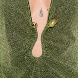 Abito corto con decorazione in verde Oséree - donna 