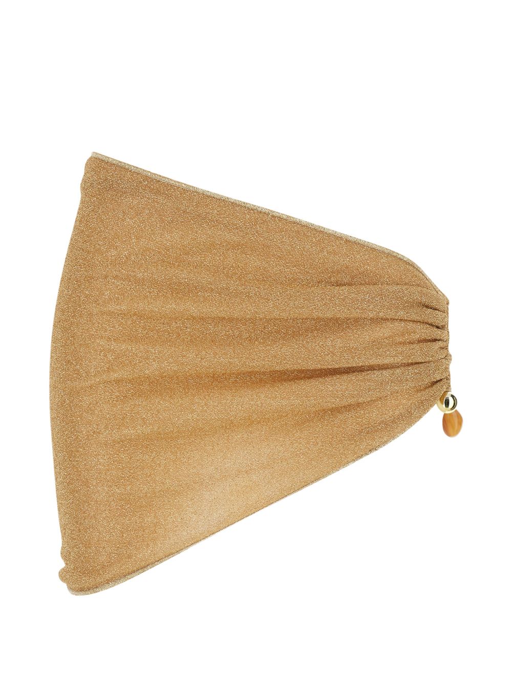 Minigonna asimmetrica Lumière in oro Oséree - donna 