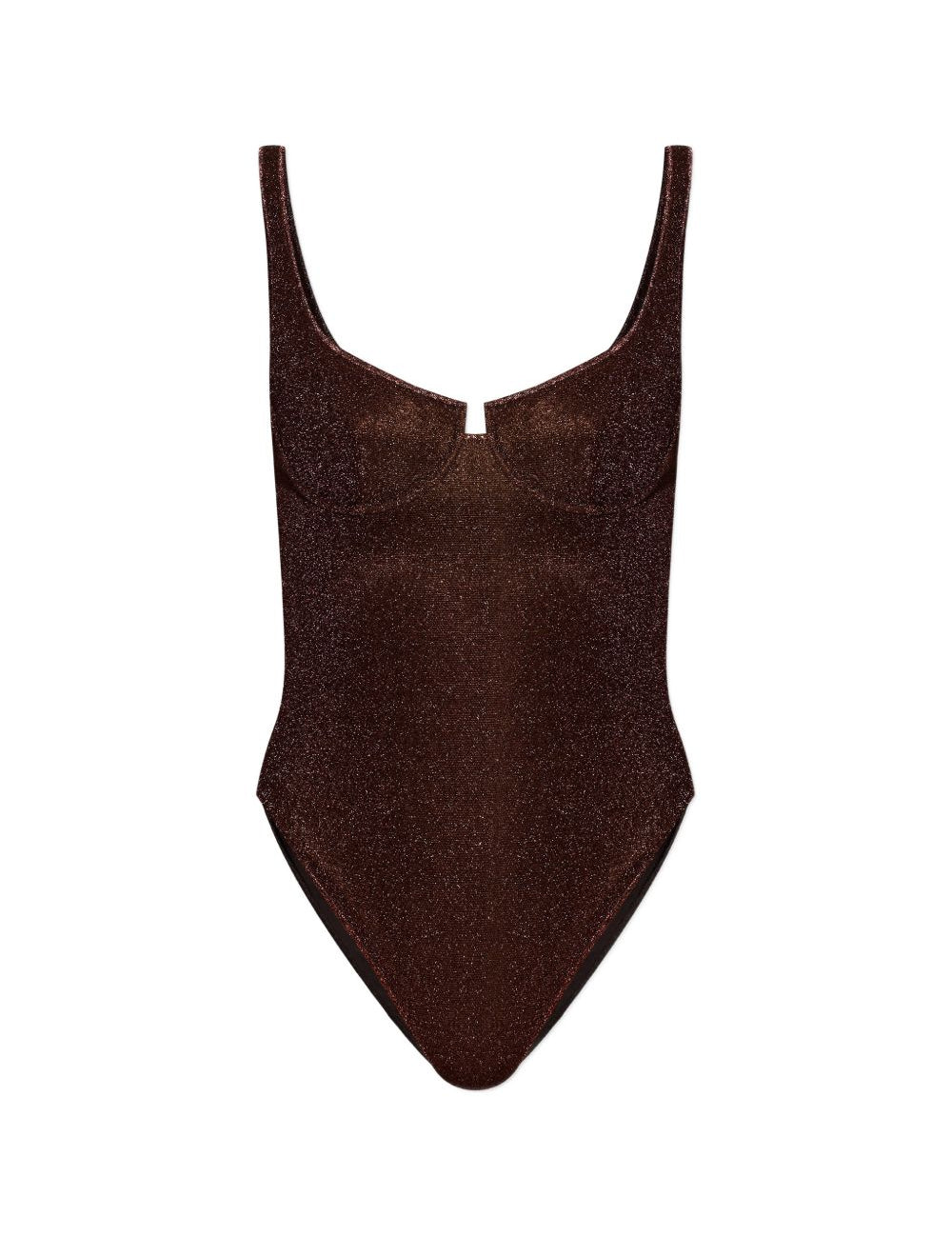 Costume da bagno con scollo quadrato in marrone Oséree - donna 