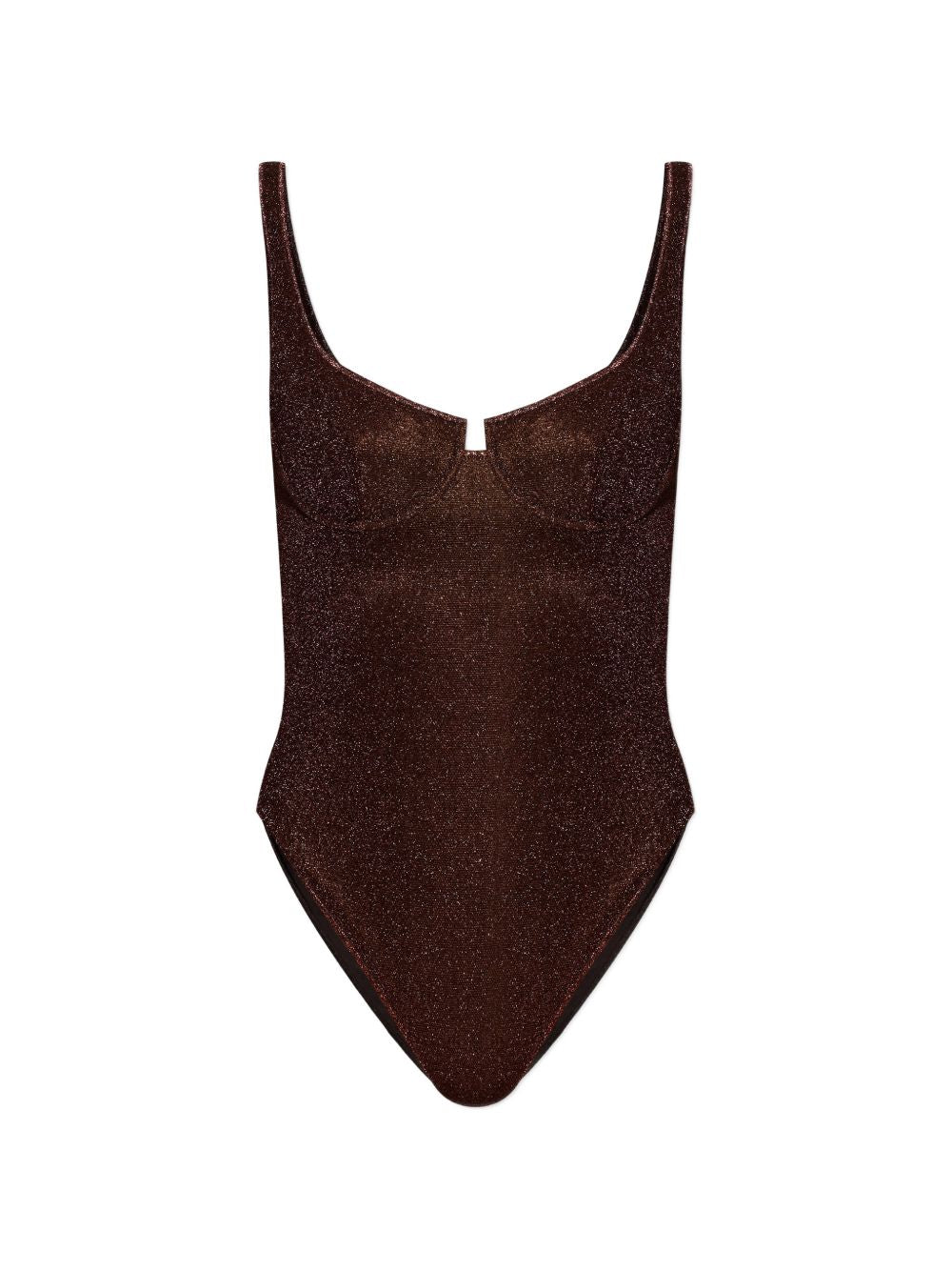 Costume da bagno con scollo quadrato in marrone Oséree - donna 