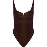 Costume da bagno con scollo quadrato in marrone Oséree - donna 