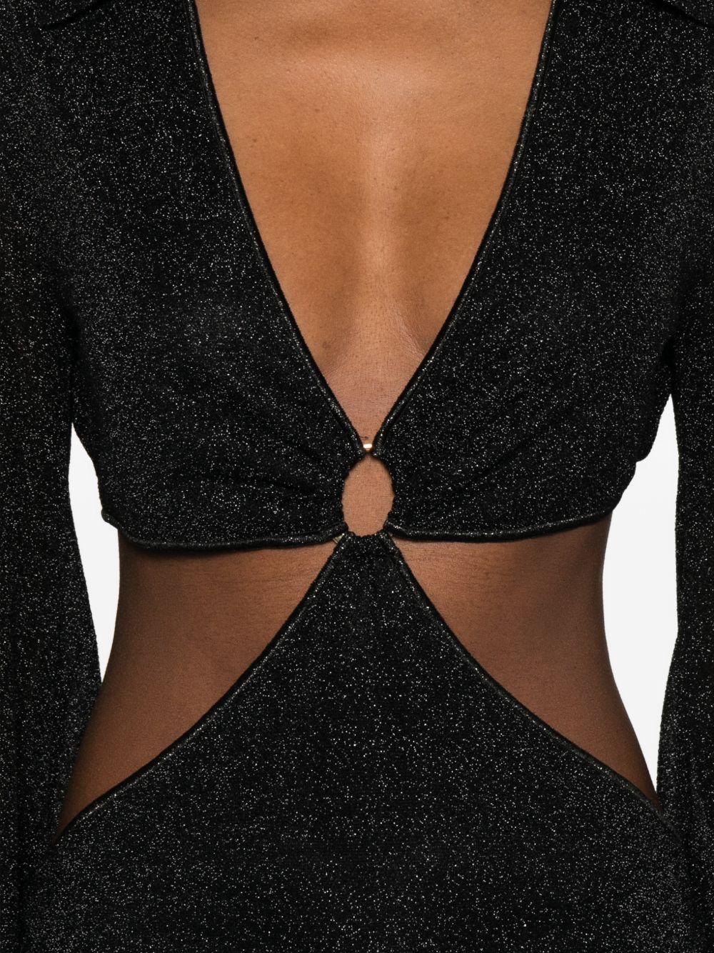 Abito con dettagli cut-out lumiere in nero Oséree - donna 