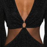 Abito con dettagli cut-out lumiere in nero Oséree - donna 