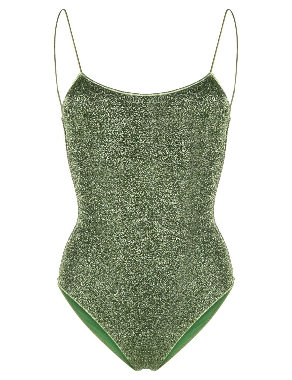 Costume da bagno con spalline sottili in verde Oséree - donna 