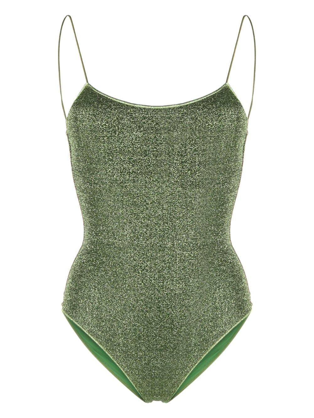 Costume da bagno con spalline sottili in verde Oséree - donna 