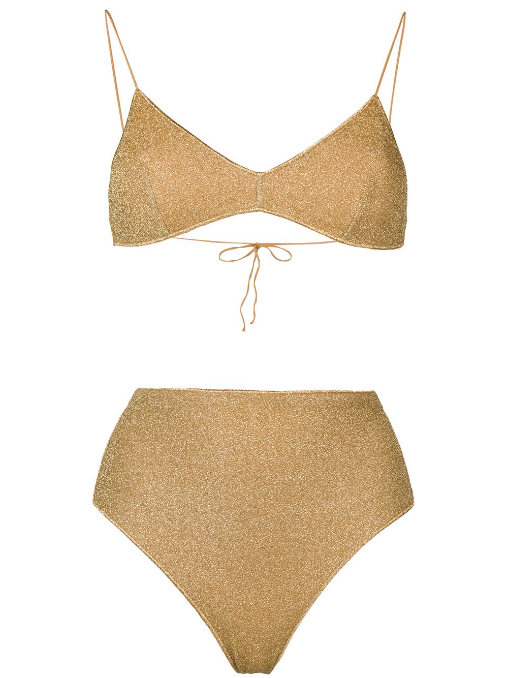 Bikini due pezzi Lumière in oro Oséree - donna 
