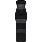 Abito lungo senza spalline con inserti in nero Oséree - donna 