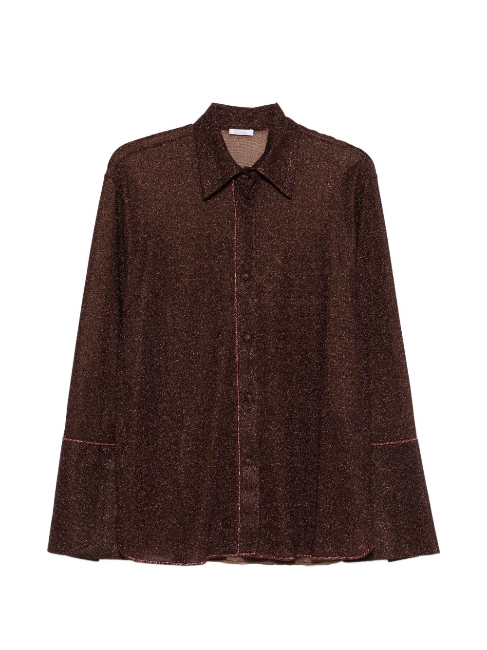 Camicia Lumiere con lurex in marrone Oséree - donna 