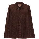 Camicia Lumiere con lurex in marrone Oséree - donna 