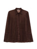 Camicia Lumiere con lurex in marrone Oséree - donna