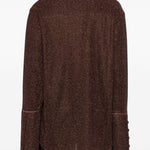 Camicia Lumiere con lurex in marrone Oséree - donna 