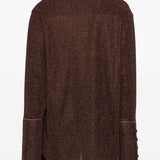 Camicia Lumiere con lurex in marrone Oséree - donna 