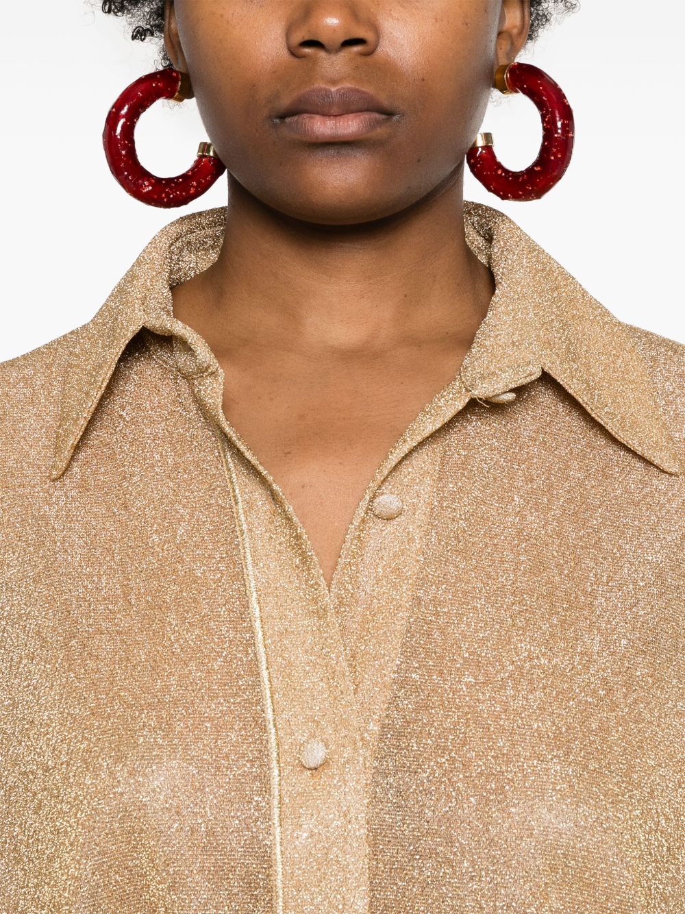 Camicia lamé in oro Oséree - donna 