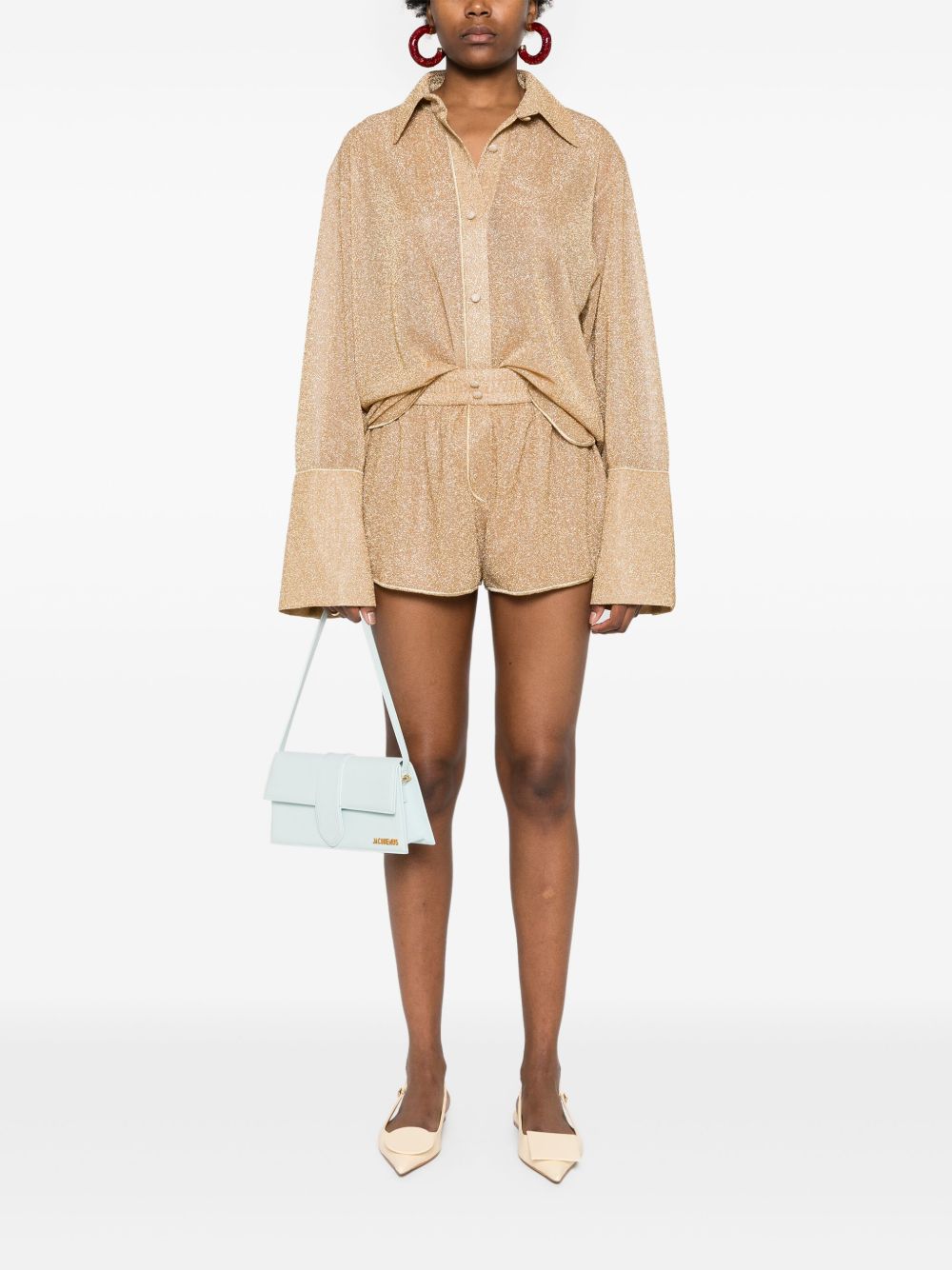 Camicia lamé in oro Oséree - donna 