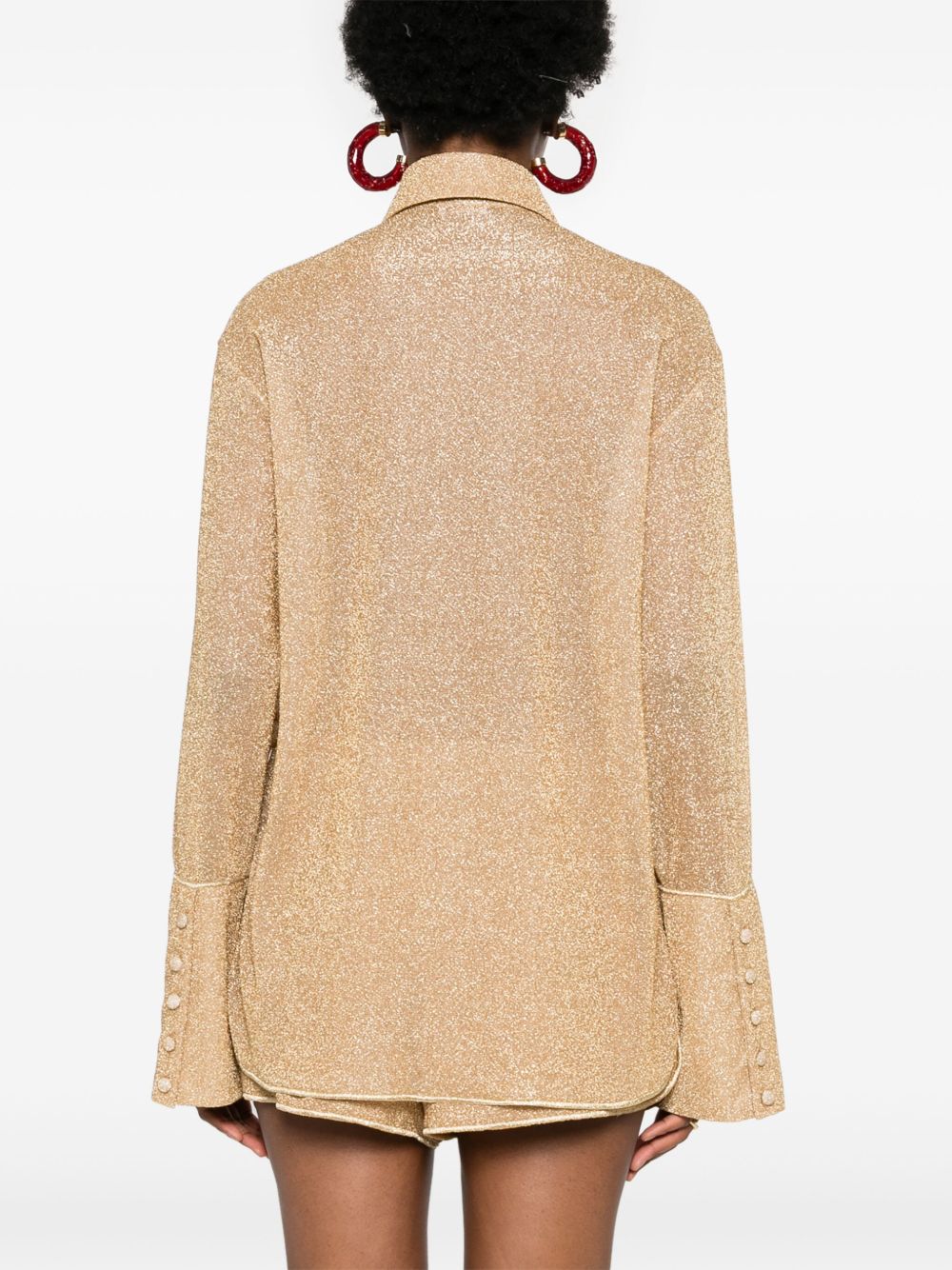 Camicia lamé in oro Oséree - donna 