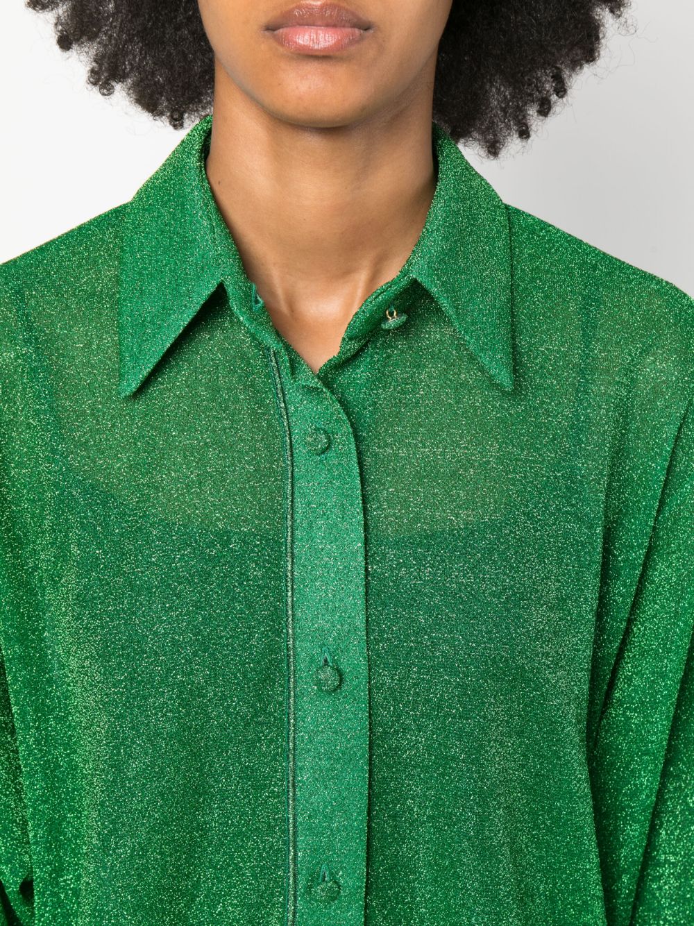 Camicia a maniche lunghe in lurex multicolore Oséree - donna 