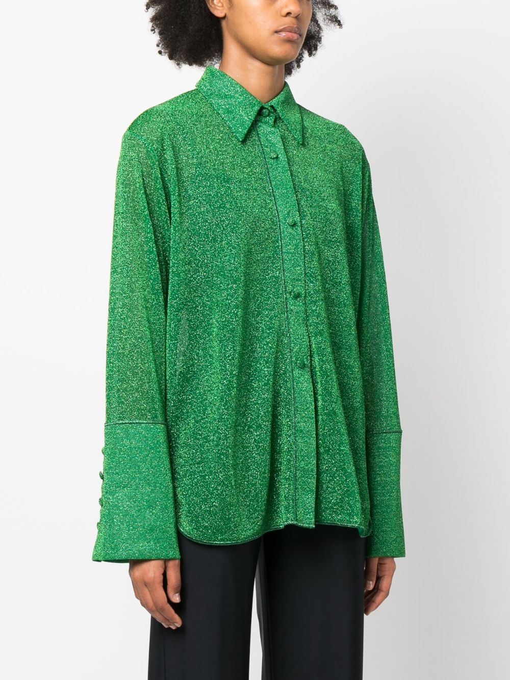 Camicia a maniche lunghe in lurex multicolore Oséree - donna 