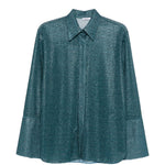 Camicia Lumiere con lurex in blu Oséree - donna 