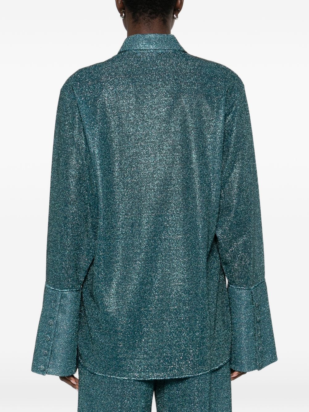Camicia Lumiere con lurex in blu Oséree - donna 