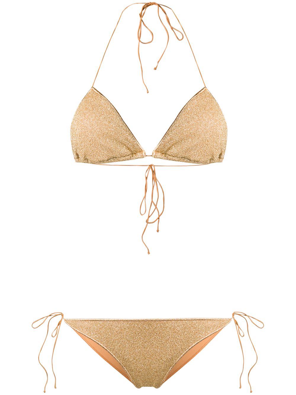 Bikini due pezzi Lumière in oro Oséree - donna 