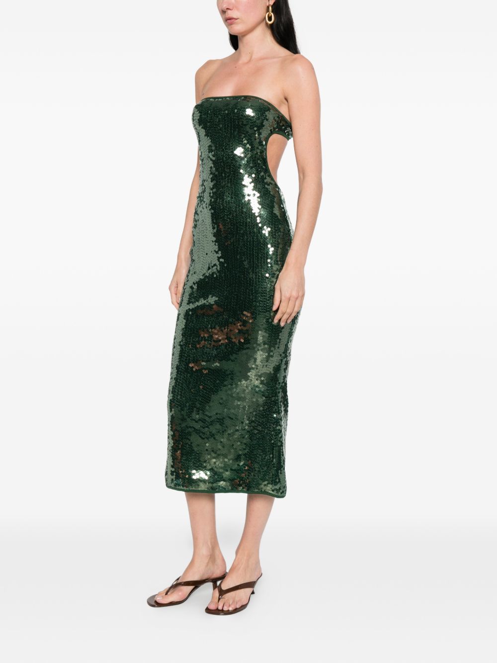 Abito di paillettes in verde Oséree - donna 