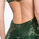 Abito di paillettes in verde Oséree - donna 
