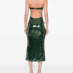 Abito di paillettes in verde Oséree - donna 