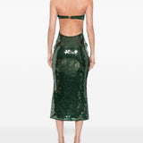 Abito di paillettes in verde Oséree - donna 