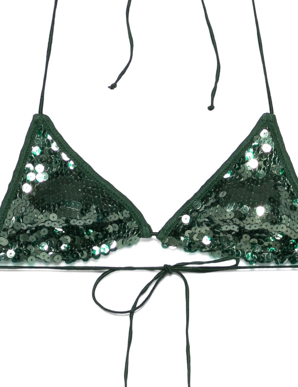 Bikini Marylin con paillettes in verde Oséree - donna 