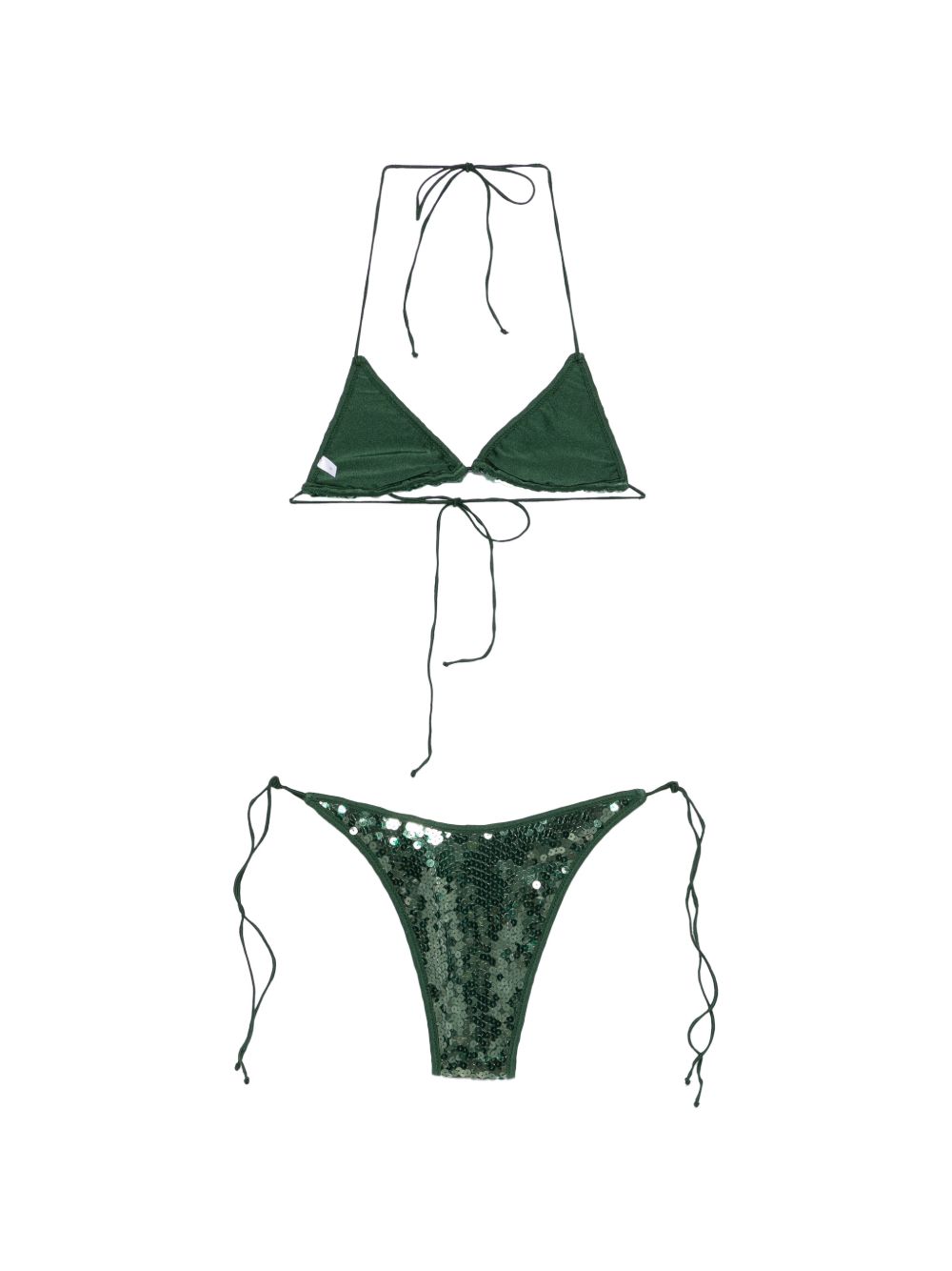 Bikini Marylin con paillettes in verde Oséree - donna 