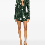 Abito marylin con paillettes in verde Oséree - donna 
