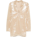 Abito marylin con paillettes in beige Oséree - donna 